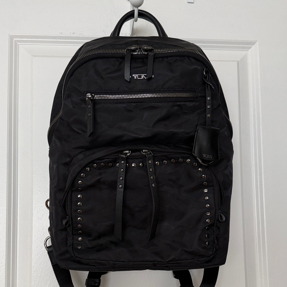 Tumi Black Studded Backpack